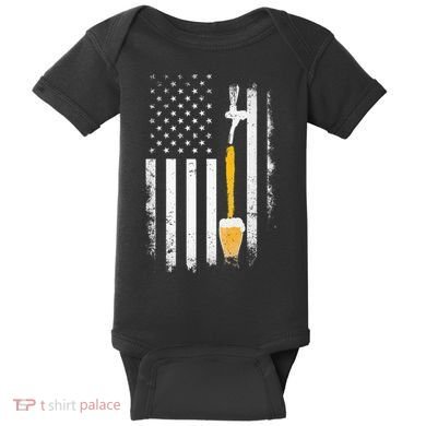 Craft Beer Brewing Usa Us American Flag Craft Baby Bodysuit