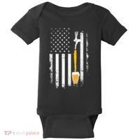 Craft Beer Brewing Usa Us American Flag Craft Baby Bodysuit thumb 0