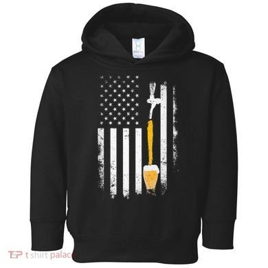 Craft Beer Brewing Usa Us American Flag Craft Toddler Hoodie