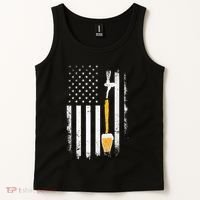 Craft Beer Brewing Usa Us American Flag Craft Tank Top thumb 2