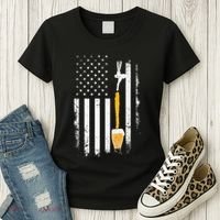 Craft Beer Brewing Usa Us American Flag Craft Women's T-Shirt thumb 3