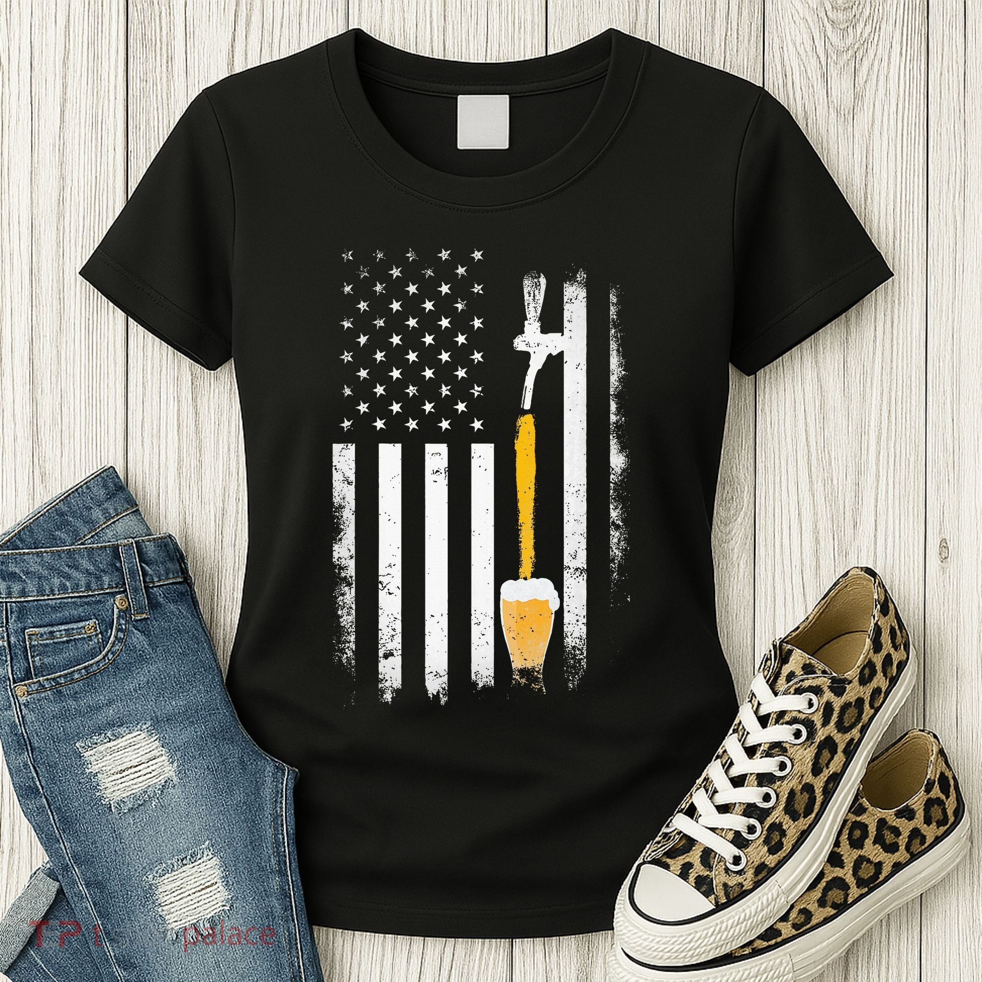 Craft Beer Brewing Usa Us American Flag Craft Women's T-Shirt
