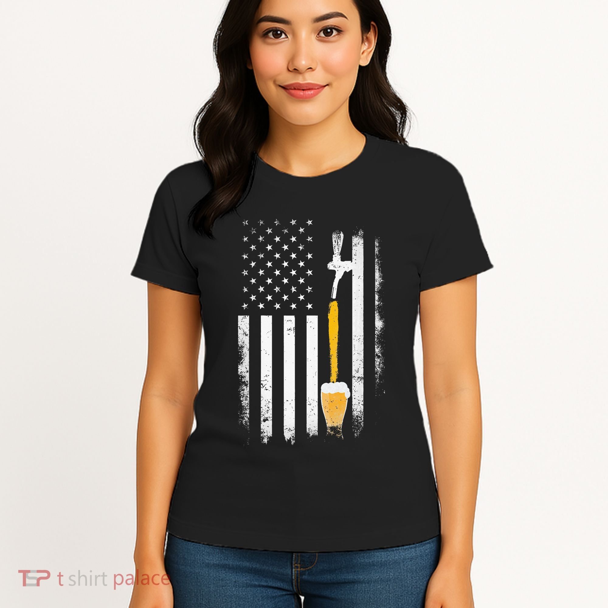 Craft Beer Brewing Usa Us American Flag Craft Women's T-Shirt