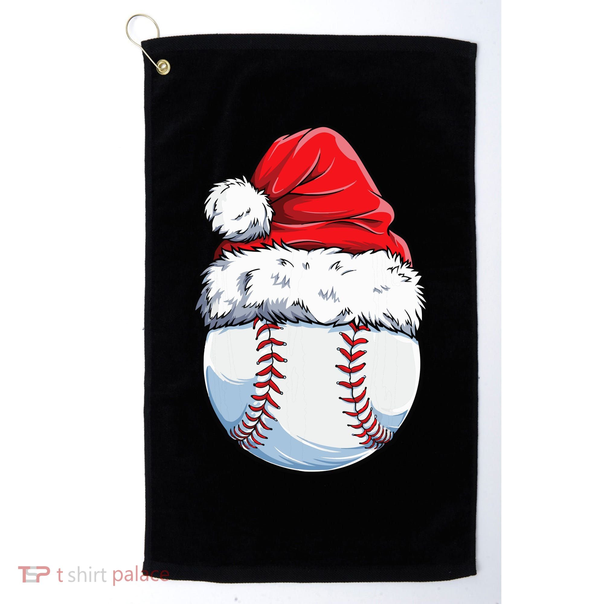 Christmas Baseball Ball Santa Hat Xmas Boys Golf Towel