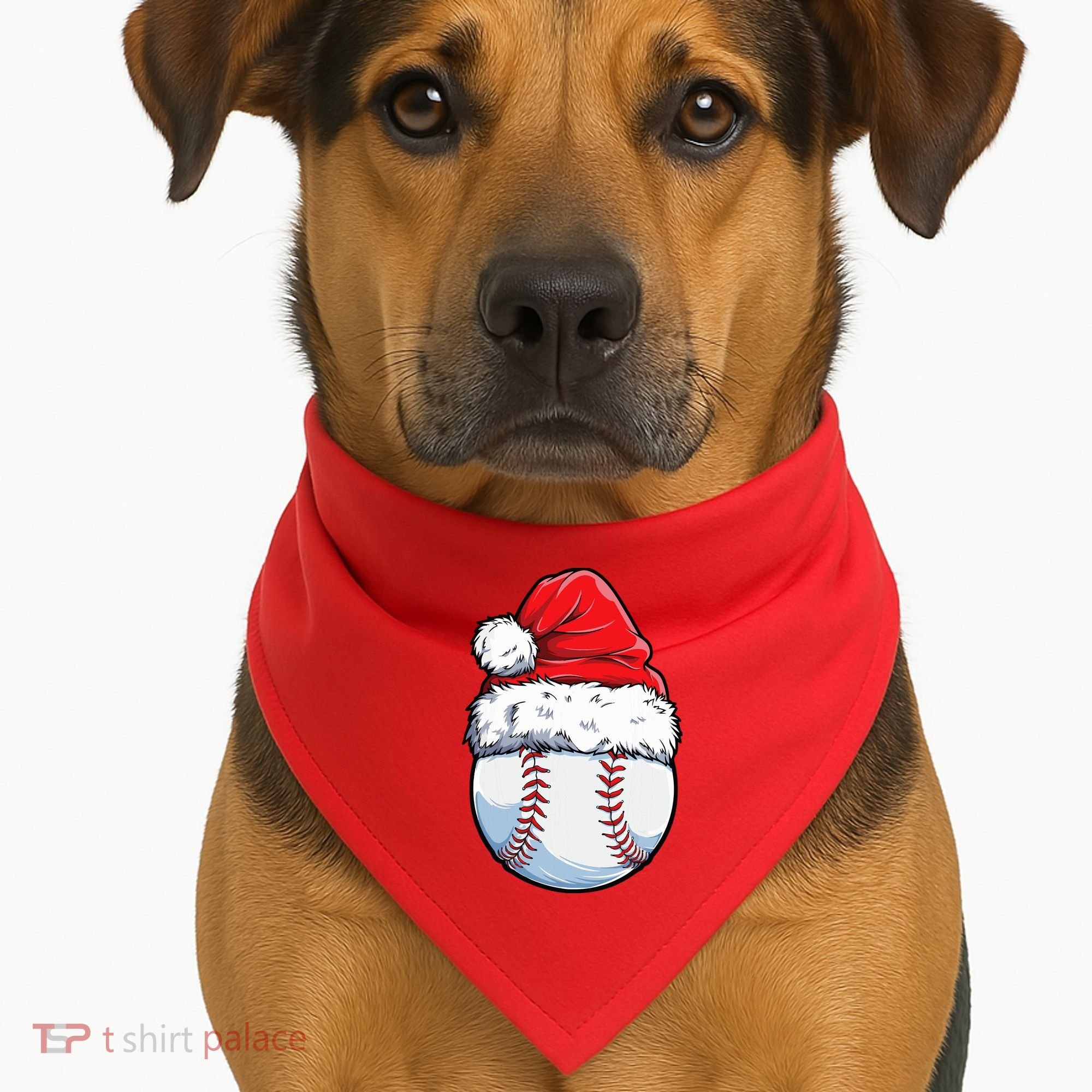 Christmas Baseball Ball Santa Hat Xmas Boys USA-Made Doggie Bandana