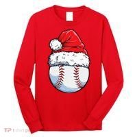 Christmas Baseball Ball Santa Hat Xmas Boys Long Sleeve Shirt thumb 0