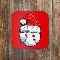 Christmas Baseball Ball Santa Hat Xmas Boys Coaster thumb 0