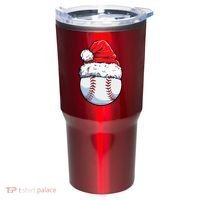 Christmas Baseball Ball Santa Hat Xmas Boys Tumbler thumb 0