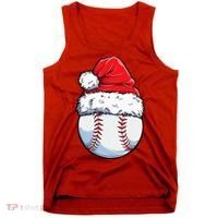 Christmas Baseball Ball Santa Hat Xmas Boys Tank Top thumb 0