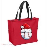 Christmas Baseball Ball Santa Hat Xmas Boys Tote Bag thumb 2