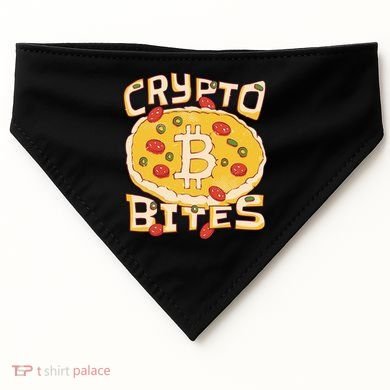 Crypto Bites Bitcoin Pizza USA-Made Doggie Bandana