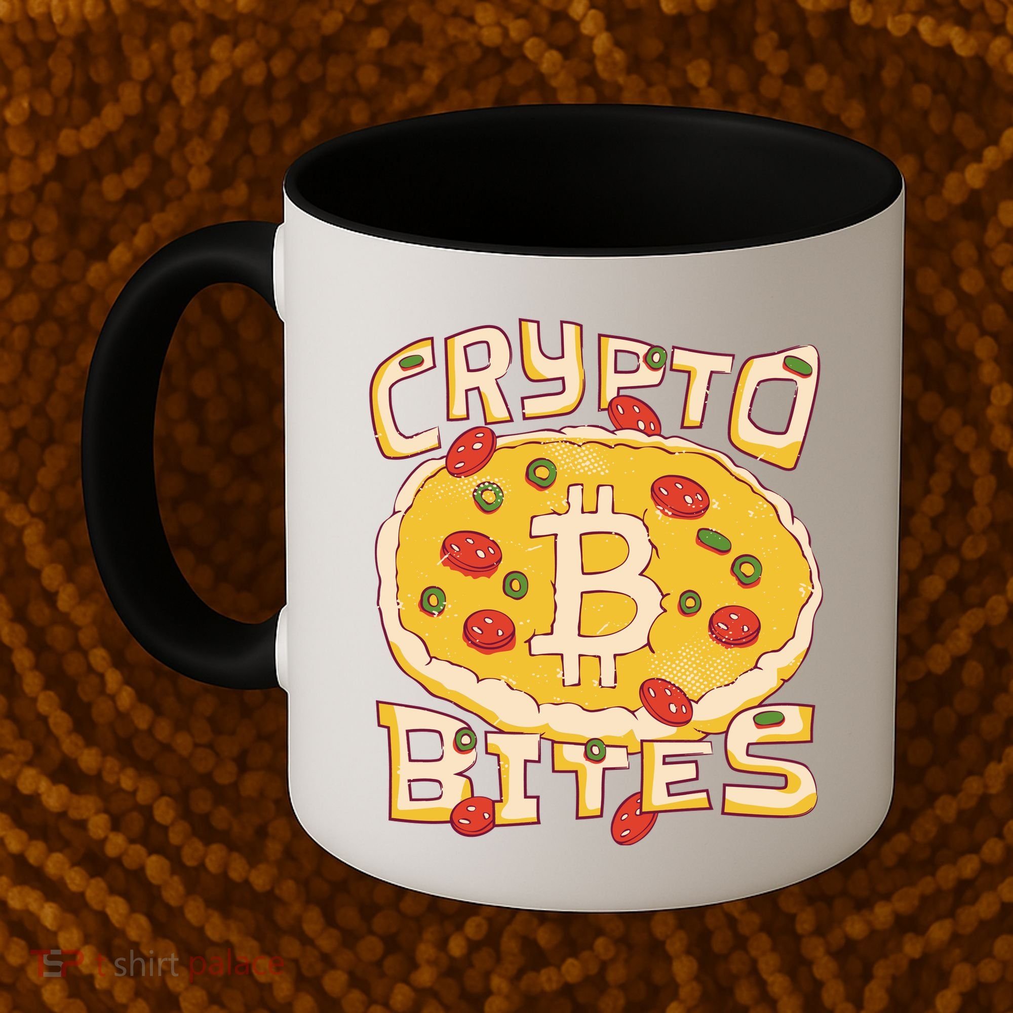 Crypto Bites Bitcoin Pizza Coffee Mug