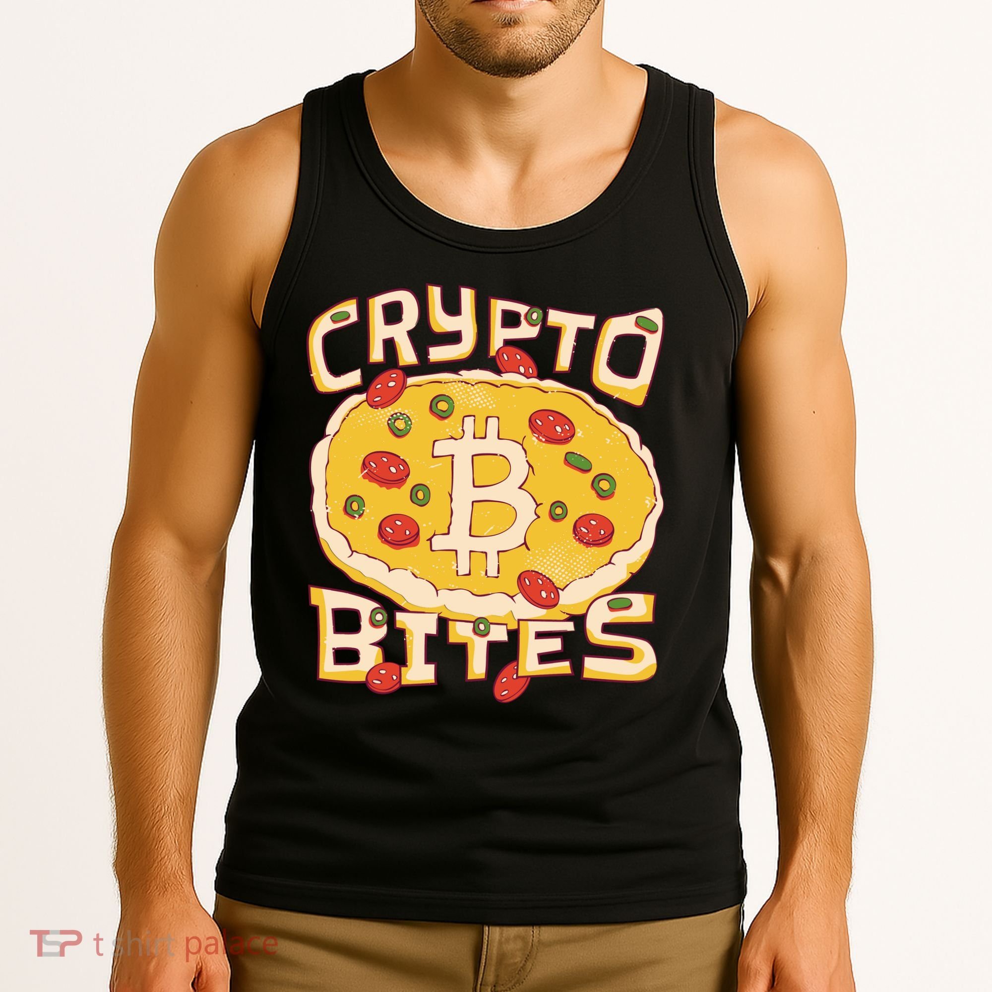 Crypto Bites Bitcoin Pizza Tank Top
