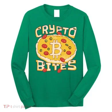 Crypto Bites Bitcoin Pizza Long Sleeve Shirt