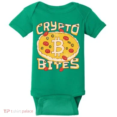 Crypto Bites Bitcoin Pizza Baby Bodysuit