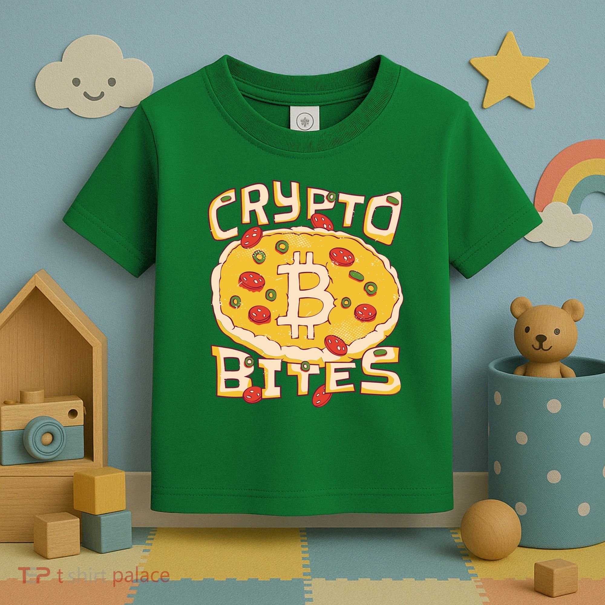 Crypto Bites Bitcoin Pizza Toddler T-Shirt