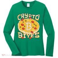 Crypto Bites Bitcoin Pizza Women's Long Sleeve Shirt thumb 0