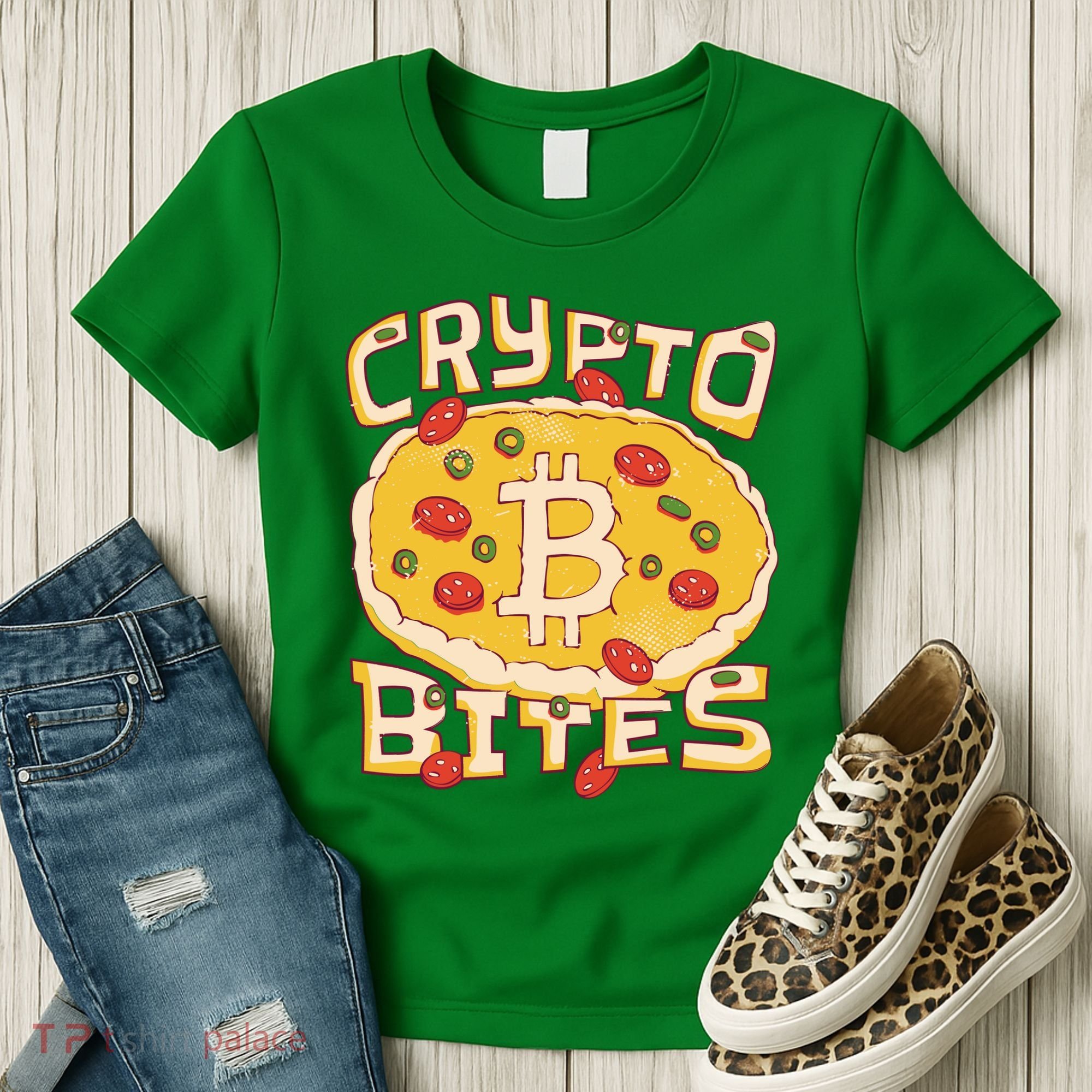 Crypto Bites Bitcoin Pizza Women's T-Shirt