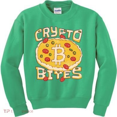 Crypto Bites Bitcoin Pizza Kids Sweatshirt