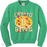 Crypto Bites Bitcoin Pizza Kids Sweatshirt thumb 0