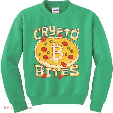 Crypto Bites Bitcoin Pizza Kids Sweatshirt