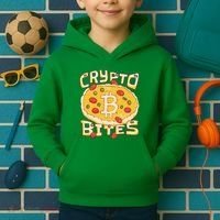 Crypto Bites Bitcoin Pizza Kids Hoodie thumb 2