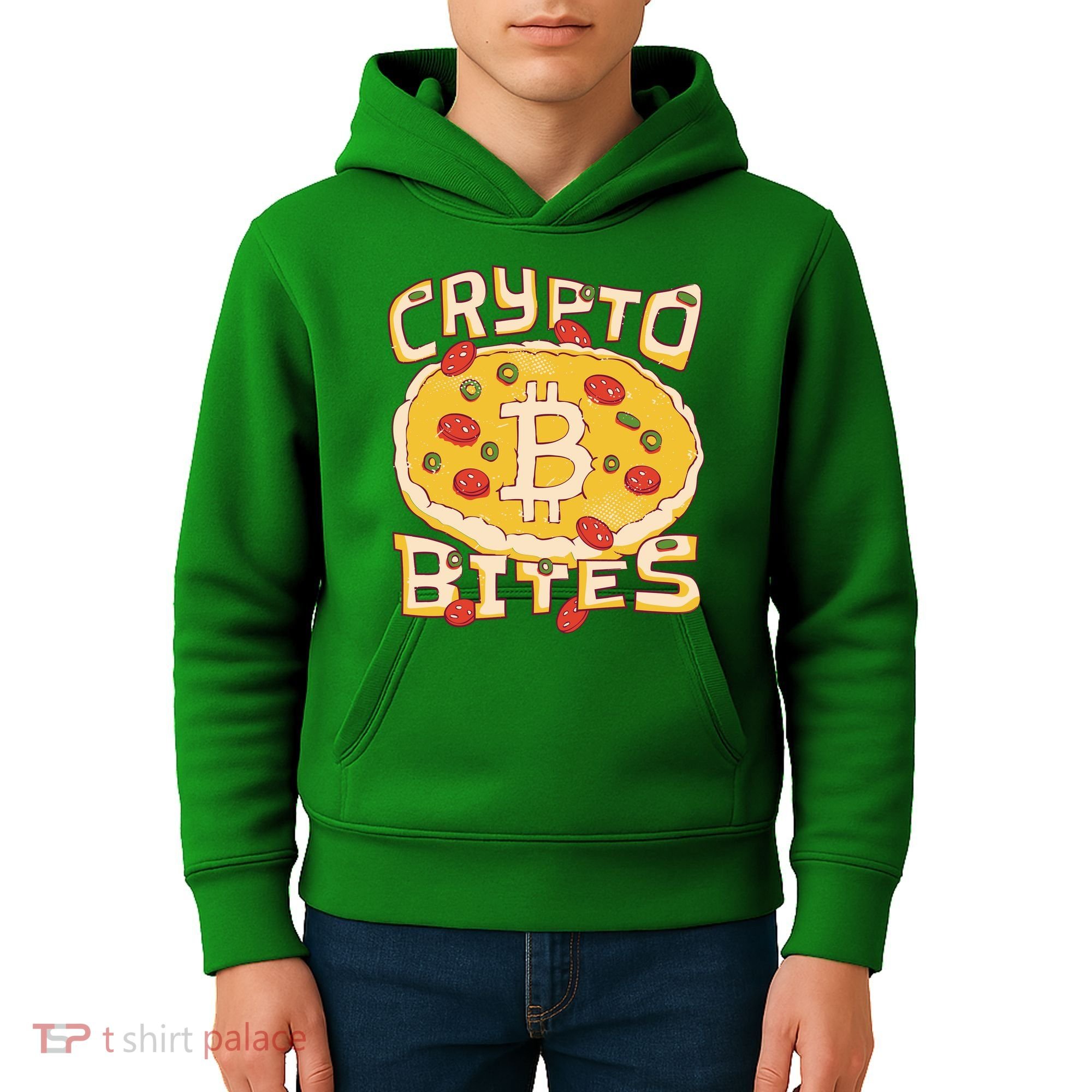 Crypto Bites Bitcoin Pizza Kids Hoodie