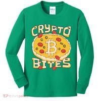 Crypto Bites Bitcoin Pizza Kids Long Sleeve Shirt thumb 0