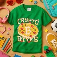Crypto Bites Bitcoin Pizza Kids T-Shirt thumb 3