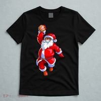 Christmas Basketball Black African American Santa T-Shirt thumb 5