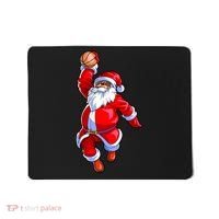 Christmas Basketball Black African American Santa Mousepad thumb 0