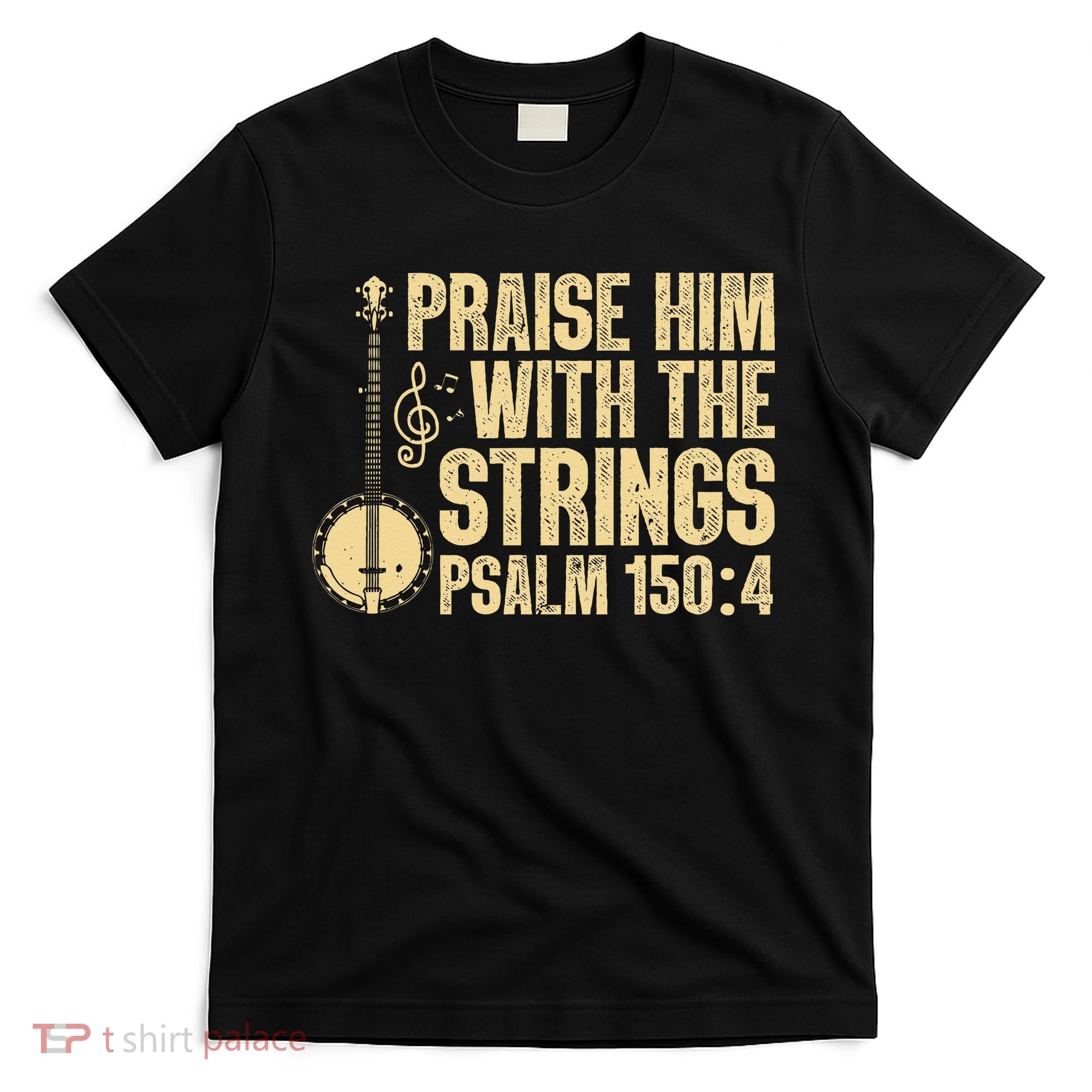 Cool Banjo Bluegrass Music Art For Men Women Worship Leader T-Shirt