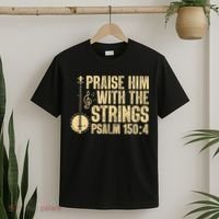 Cool Banjo Bluegrass Music Art For Men Women Worship Leader T-Shirt thumb 2