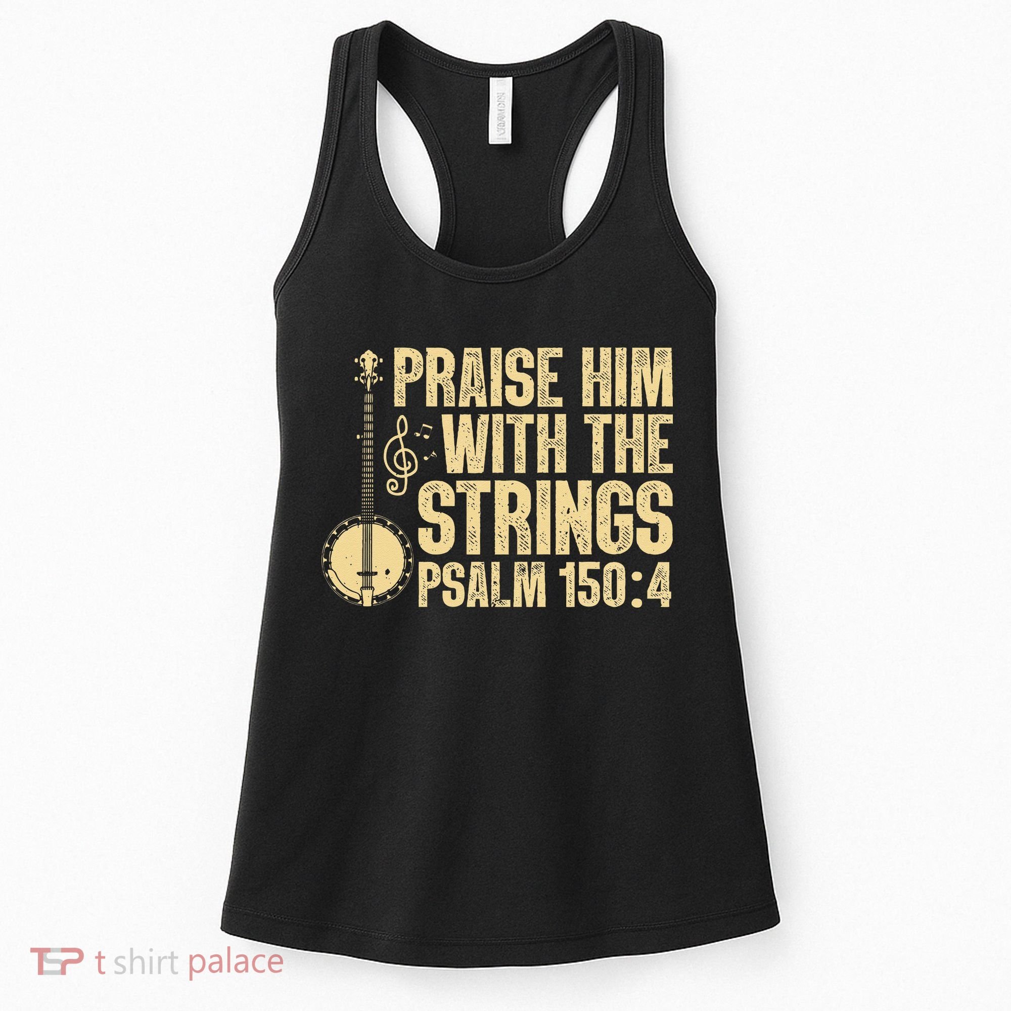 Cool Banjo Bluegrass Music Art For Men Women Worship Leader Women's Tank Top