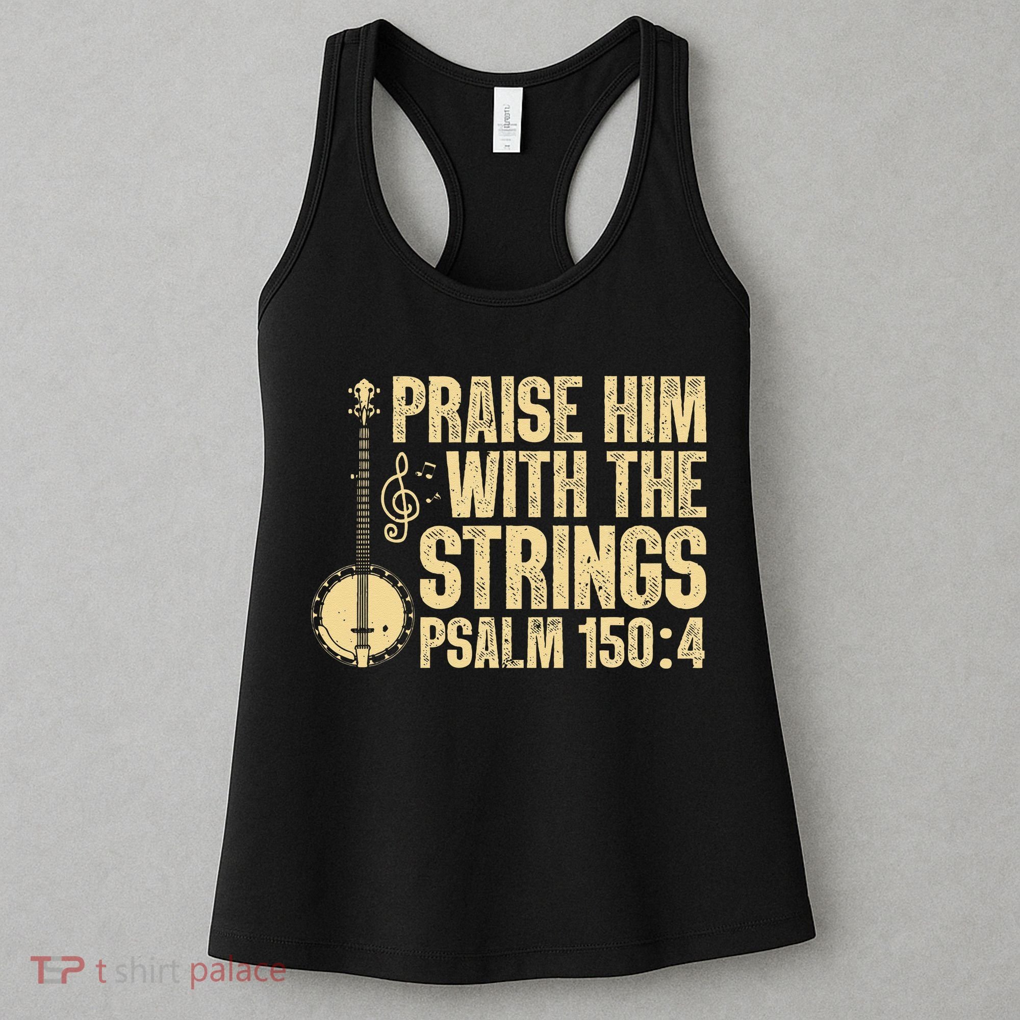 Cool Banjo Bluegrass Music Art For Men Women Worship Leader Women's Tank Top