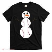Christmas Baseball Ball Snowman Funny Sport Xmas Boys T-Shirt thumb 0