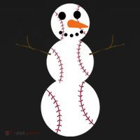 Christmas Baseball Ball Snowman Funny Sport Xmas Boys Women's Tank Top thumb 5