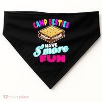 Camp Besties Best Friend Summer Camping Funny Smore Fun USA-Made Doggie Bandana thumb 0