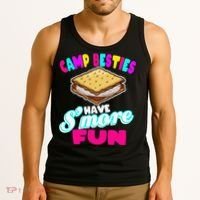 Camp Besties Best Friend Summer Camping Funny Smore Fun Tank Top thumb 3