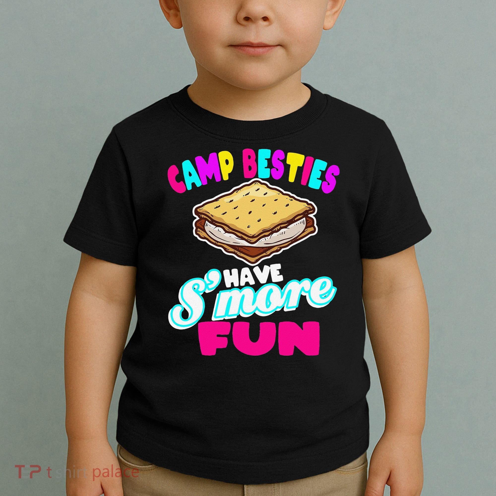 Camp Besties Best Friend Summer Camping Funny Smore Fun Toddler T-Shirt