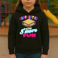 Camp Besties Best Friend Summer Camping Funny Smore Fun Kids Hoodie thumb 3