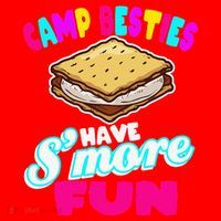 Camp Besties Best Friend Summer Camping Funny Smore Fun Santa Hat thumb 1