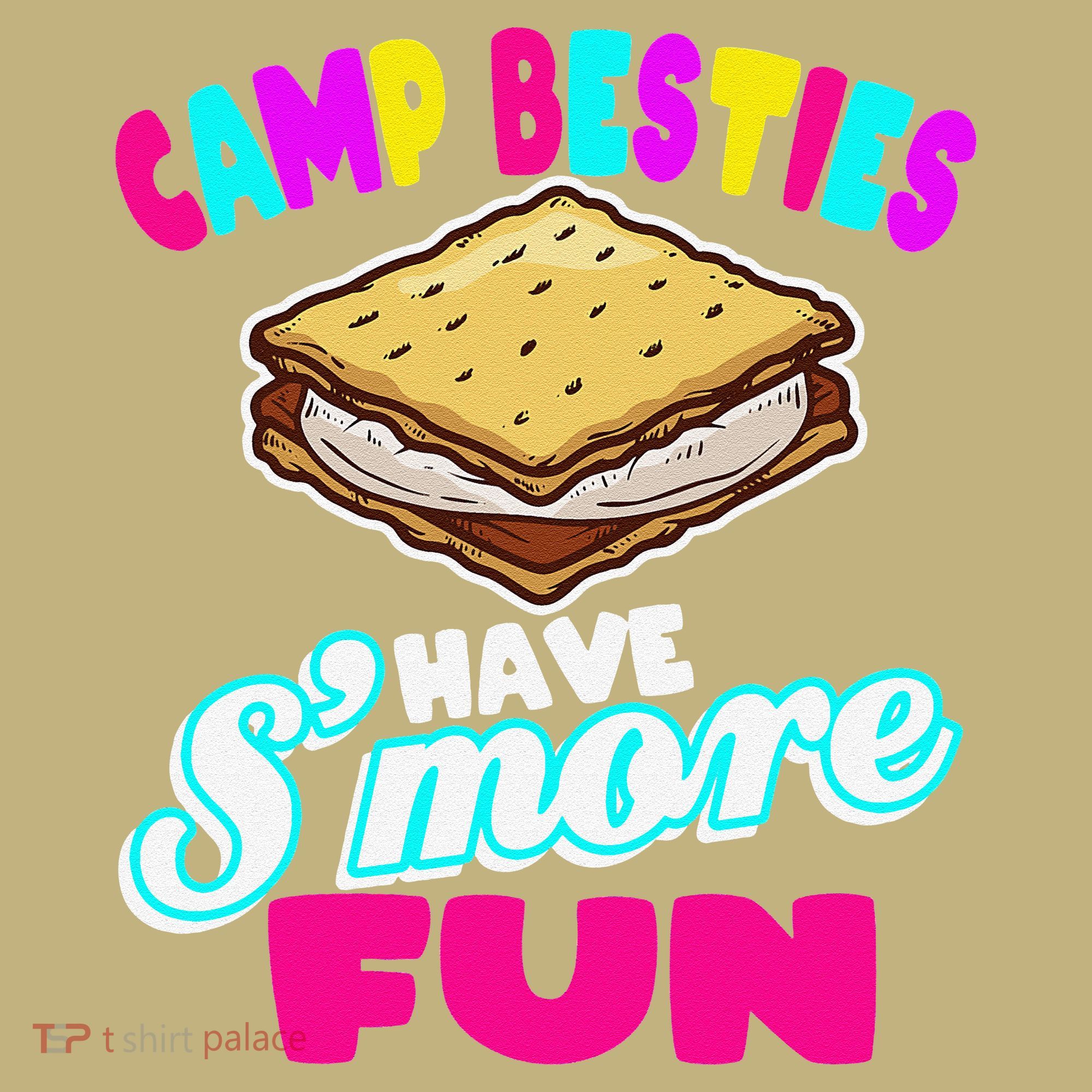 Camp Besties Best Friend Summer Camping Funny Smore Fun Long Sleeve Shirt