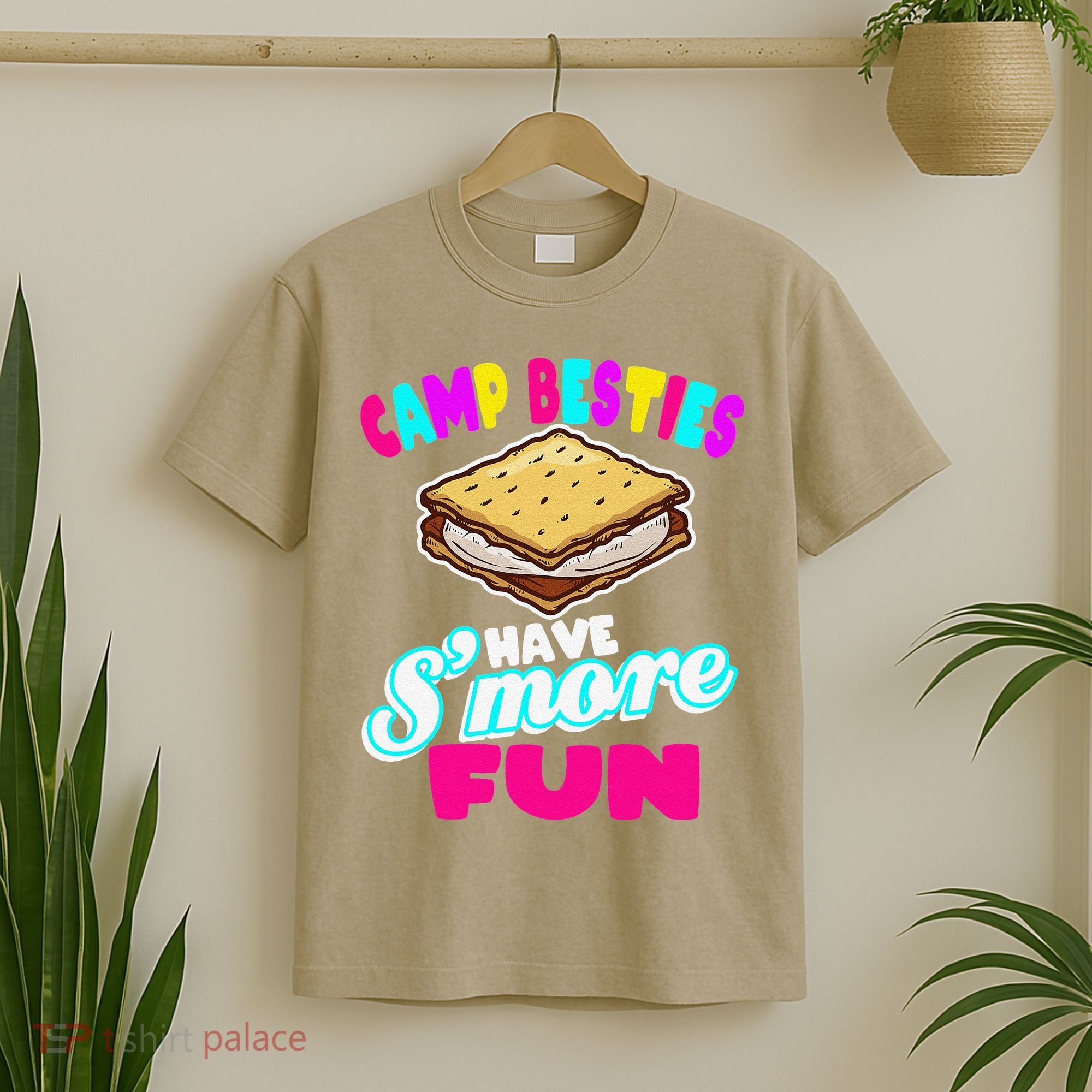 Camp Besties Best Friend Summer Camping Funny Smore Fun T-Shirt