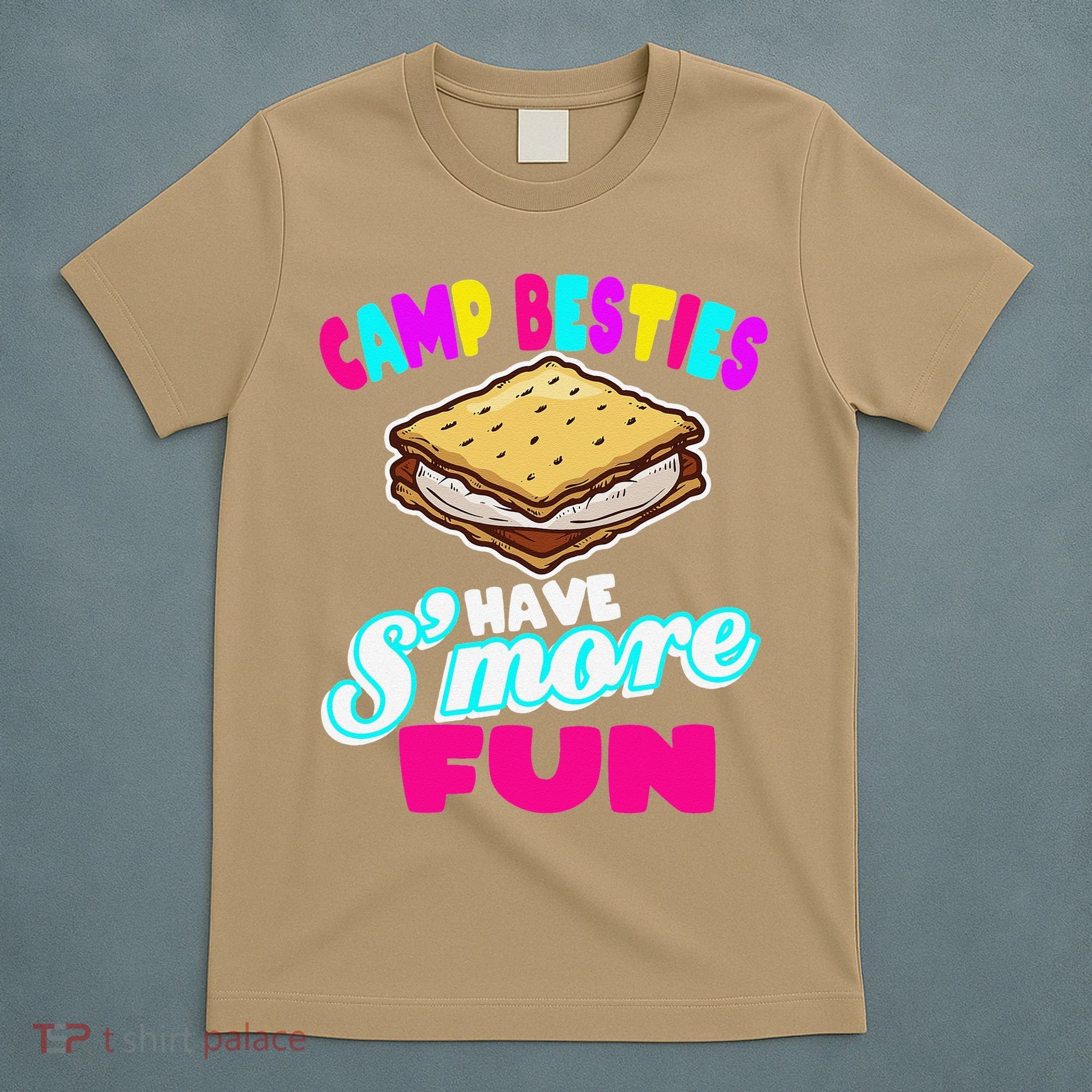 Camp Besties Best Friend Summer Camping Funny Smore Fun T-Shirt