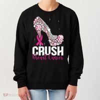 Crush Breast Cancer Awareness Bling Pink Ribbon Women's Sweatshirt thumb 0