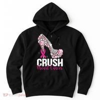Crush Breast Cancer Awareness Bling Pink Ribbon Hoodie thumb 0