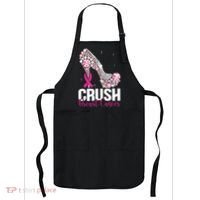 Crush Breast Cancer Awareness Bling Pink Ribbon Apron thumb 0