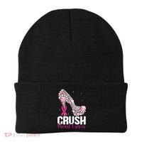 Crush Breast Cancer Awareness Bling Pink Ribbon Beanie thumb 0