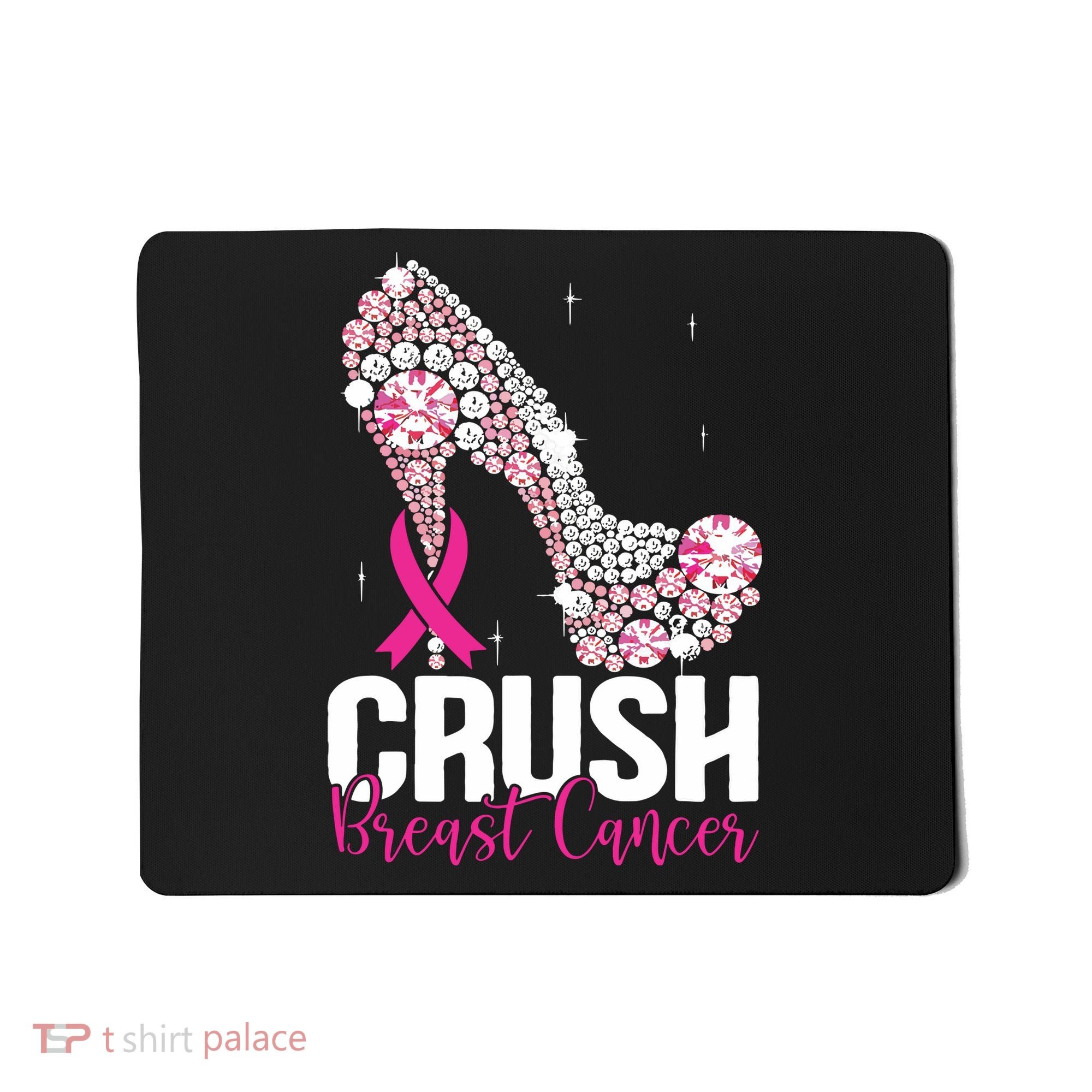 Crush Breast Cancer Awareness Bling Pink Ribbon Mousepad